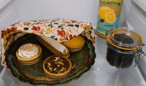 Bienenwachstuch Beere XL_Kuchen
